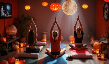 Moonlit Yoga: A Halloween Night of Poses and Play